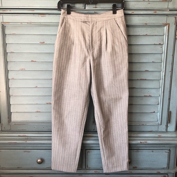 MO&Co. Wool High waist Paperbag Pinstripe minimal - Picture 2 of 13